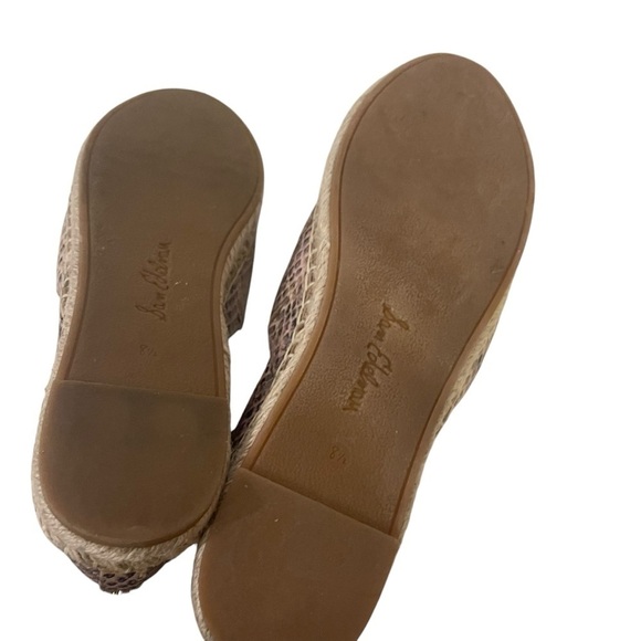 Women’s SAM EDELMAN Keisha Snakeskin Leather Espadrilles Flats Slip On Shoes - Picture 7 of 8
